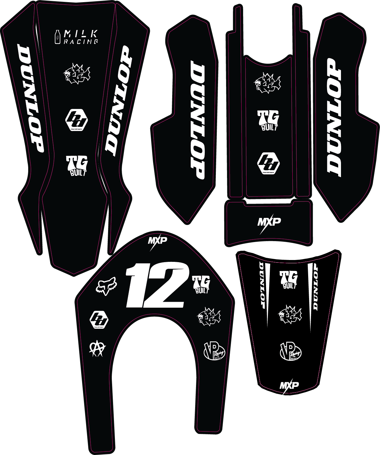 Eride Pro Plastics Decal kit